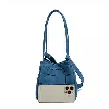 TAMATHA Denim Blue Woven Bucket Bag