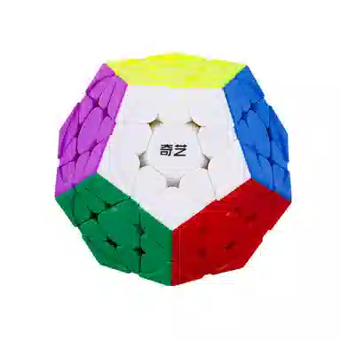 奇艺 三阶彩色五魔方 异形魔方 磁力魔方十二面体顺滑 比赛专用不规则魔方 益智 玩具
