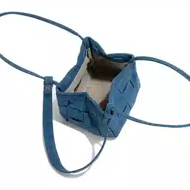 TAMATHA Denim Blue Woven Bucket Bag