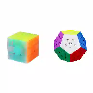 奇艺 三阶彩色五魔方 异形魔方 磁力魔方十二面体顺滑 比赛专用不规则魔方 益智 玩具