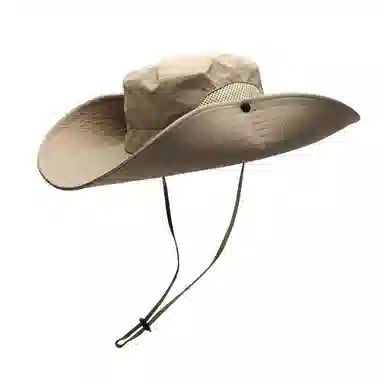 浪莎 户外登山遮阳防晒钓鱼超大帽檐透气网格可折叠太阳帽 涤纶 渔夫帽 男女同款情侣款