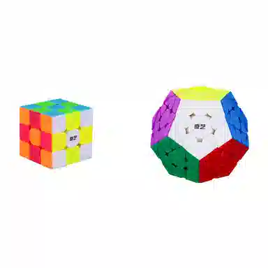 奇艺 三阶彩色五魔方 异形魔方 磁力魔方十二面体顺滑 比赛专用不规则魔方 益智 玩具