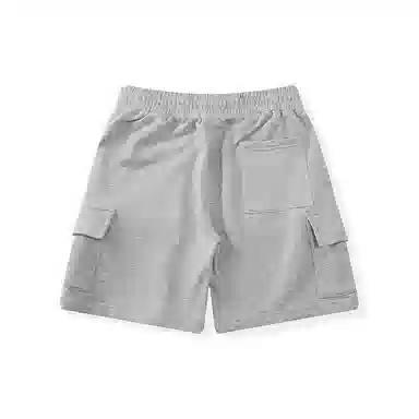 我是大卫 时尚直筒宽松百搭纯色系带五分休闲短裤 男款 灰色