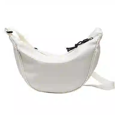 艾妮兔 简约时尚百搭 帆布 单肩斜挎包 小号 女款 橘色/白色/黑色