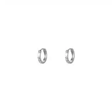 芒果饰品 高级感素圈优雅精致气质 锆石 耳环 女款