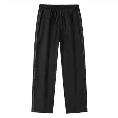 三体 水滴系列 简约基础美式复古宽松百搭直筒垂感阔腿松紧系绳高街潮牌时尚舒适薄款透气学生多巴胺显瘦日常休闲裤 男女同款