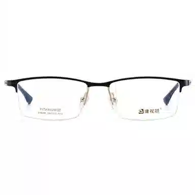 康视顿 近视商务大脸 钛β钛板材镜架 不规则形 光学镜架 男款 黑色