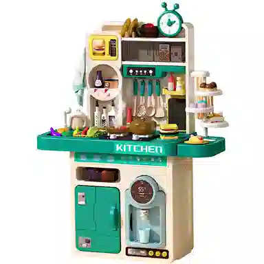 益米 儿童迷你厨房过家家 喷雾出水 带灯光音乐 仿真模拟做饭 智能玩具