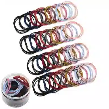 左欧 高弹力耐用皮筋扎头皮套质量好 头绳 女款 黑色 彩色