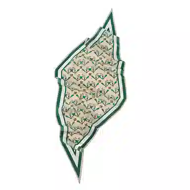 杭丝路 菱形小长条围巾纱巾护颈薄款遮脖子防晒 桑蚕丝 丝巾 女款 白色