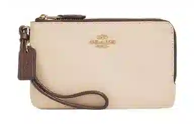 COACH Double Zip Wallet 17 Ivory