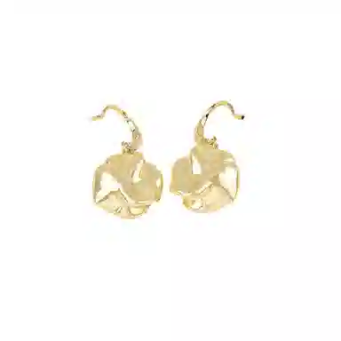 卡铂雅 黄色石时尚设计潮流时尚潮流设计极简高级感港风气质复古 铜 耳环 女款