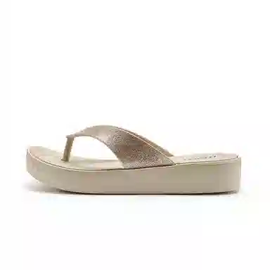 罗敷 厚底外出防滑简约时尚夹趾人字拖鞋 女款