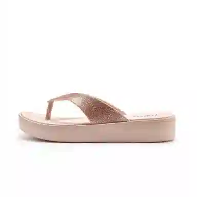 罗敷 厚底外出防滑简约时尚夹趾人字拖鞋 女款