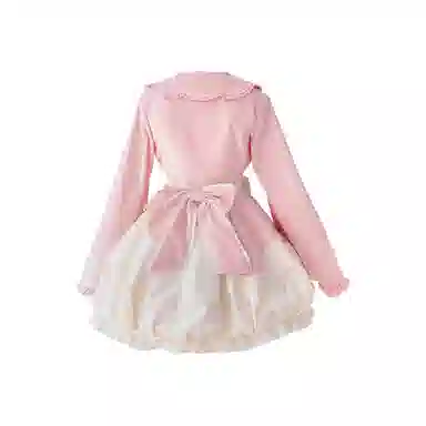 豹了个猫 奶芙芙可爱日常洛丽塔修身连衣裙萝莉装 女款 粉白