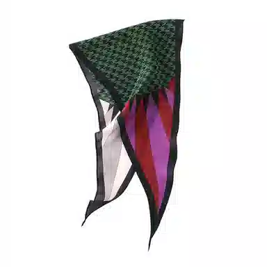 杭丝路 菱形小长条围巾纱巾护颈薄款遮脖子防晒 桑蚕丝 丝巾 女款 白色