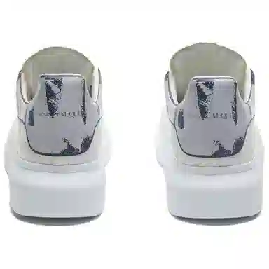 Alexander McQueen Round Toe Lace-Up Sneakers White