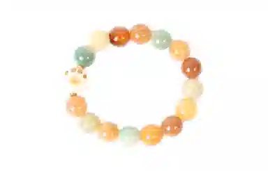 檀欣 新中式 多宝珠招财猫爪 小众复古设计纳福平安 文玩盘玩绕指柔念珠佛珠 菩提根 菩提类手串 女款 礼盒装