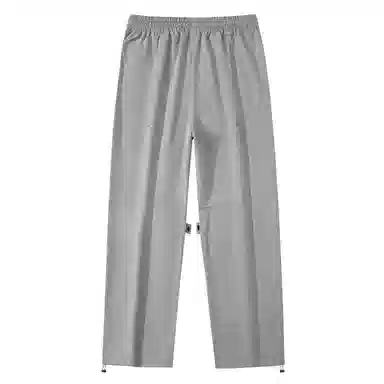 三体 简约字母印花基础宽松可调节裤脚直筒纯色阔腿百搭美式复古高街潮牌时尚舒适显瘦薄款透气日常多巴胺休闲裤 男女同款