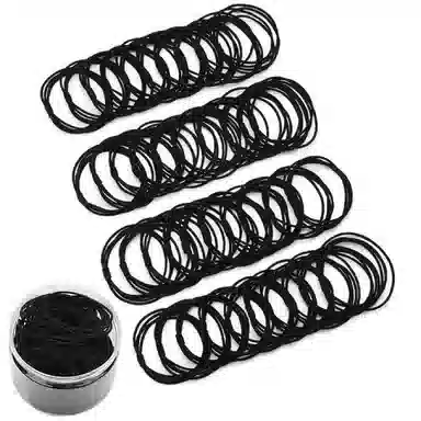 左欧 高弹力耐用皮筋扎头皮套质量好 头绳 女款 黑色 彩色