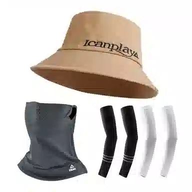 匹克 微标刺绣遮阳防晒可折叠 棉 渔夫帽 男女同款情侣款 驼色