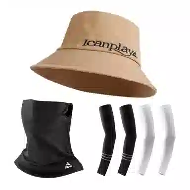 匹克 微标刺绣遮阳防晒可折叠 棉 渔夫帽 男女同款情侣款 驼色