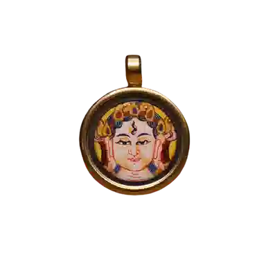 玉临门 新中式平安吉祥白度母唐卡热贡手绘 合金 吊坠 男女同款情侣款