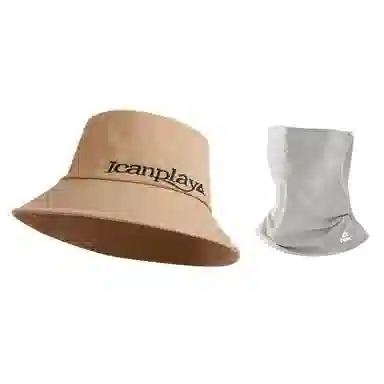 匹克 微标刺绣遮阳防晒可折叠 棉 渔夫帽 男女同款情侣款 驼色