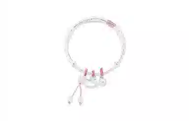 牧言 气质复古新中式小众设计高级感 光面镂空花丝树叶萌趣猫猫铃铛流苏推拉可调节手饰 合金 繁花似锦猫咪手镯 女款