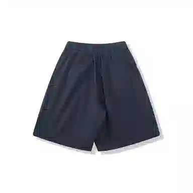 我是大卫 纯色运动直筒宽松五分休闲短裤 男款