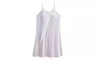 歌倩雅 胸垫款甜美纯欲风性感无袖吊带睡裙 女款 浅紫色