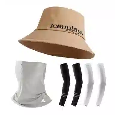 匹克 微标刺绣遮阳防晒可折叠 棉 渔夫帽 男女同款情侣款 驼色