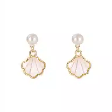 韵系 蚊香盘 珍珠 耳夹 女款