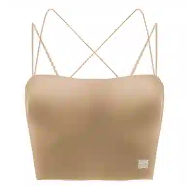 多情猫 薄款带胸垫美背亲肤舒适透气简约抹胸内衣 女款