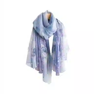 撞青春 大纱巾仿真丝 高端春夏防晒高档薄款时尚 丝巾 女款