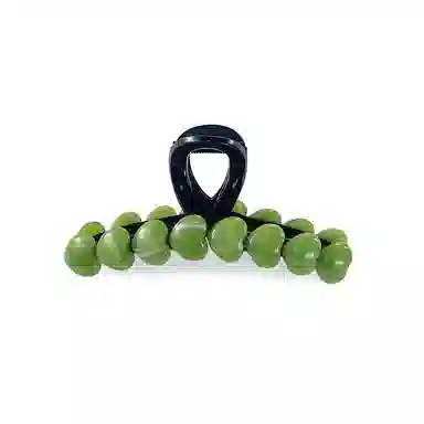 尚先生 高级感棕色树脂爱心发夹后脑勺超大号抓夹百搭鲨鱼夹 发饰 女款