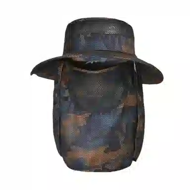 撞青春 钓鱼迷彩遮阳帽遮脸户外 涤纶 渔夫帽 男女同款情侣款