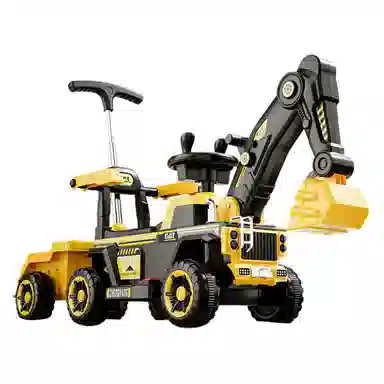 欧洛伊 电动挖机挖土 大号工程车带拖斗 四轮沙滩车 可坐人 遥控玩具