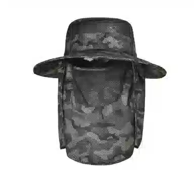 撞青春 钓鱼迷彩遮阳帽遮脸户外 涤纶 渔夫帽 男女同款情侣款