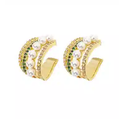 韵系 满钻微镶 夏季高级感 铜 耳夹 女款