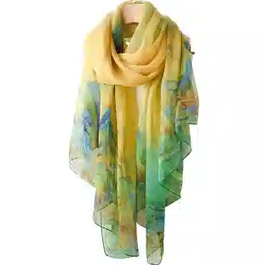 撞青春 大纱巾仿真丝 高端春夏防晒高档薄款时尚 丝巾 女款