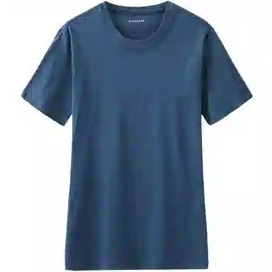 舒雅 纯棉圆领纯色睡衣上装 男款