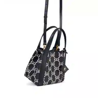 梦特娇 小众时尚通勤复古老花 合成革 单肩斜挎包 中号 女款 曜石黑/月石灰/椰奶白/果壳棕/琥珀色