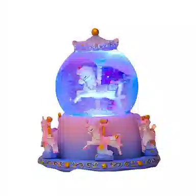 胖胖龙 高颜值水晶球 雪花音乐盒 八音盒 摆件 早教益智玩具