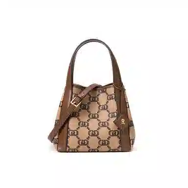 梦特娇 小众时尚通勤复古老花 合成革 单肩斜挎包 中号 女款 曜石黑/月石灰/椰奶白/果壳棕/琥珀色