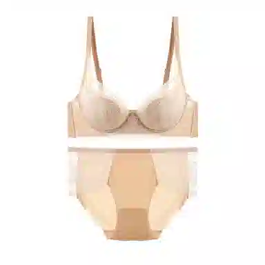 内在密码 薄款小胸聚拢透气舒适软钢圈文胸中腰三角内裤内衣裤套装 女款