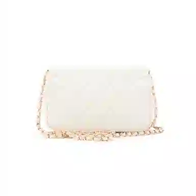 红蜻蜓 菱格链条包真皮女包单肩包 皮革 斜挎包