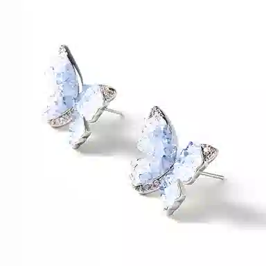 CAROMAY Sea Salt Ice Crystal Series Earrings Silver