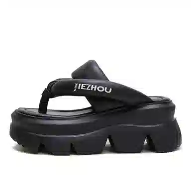 杰骤 厚底增高 时尚精致人字拖鞋 女款