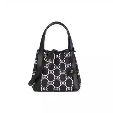 梦特娇 小众时尚通勤复古老花 合成革 单肩斜挎包 中号 女款 曜石黑/月石灰/椰奶白/果壳棕/琥珀色